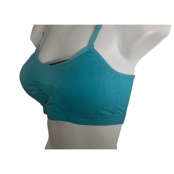 Coobie Cami T Shirt Bra 9012 Bralette Turquoise Adjustable Straps One Size NWT - Picture 3 of 9